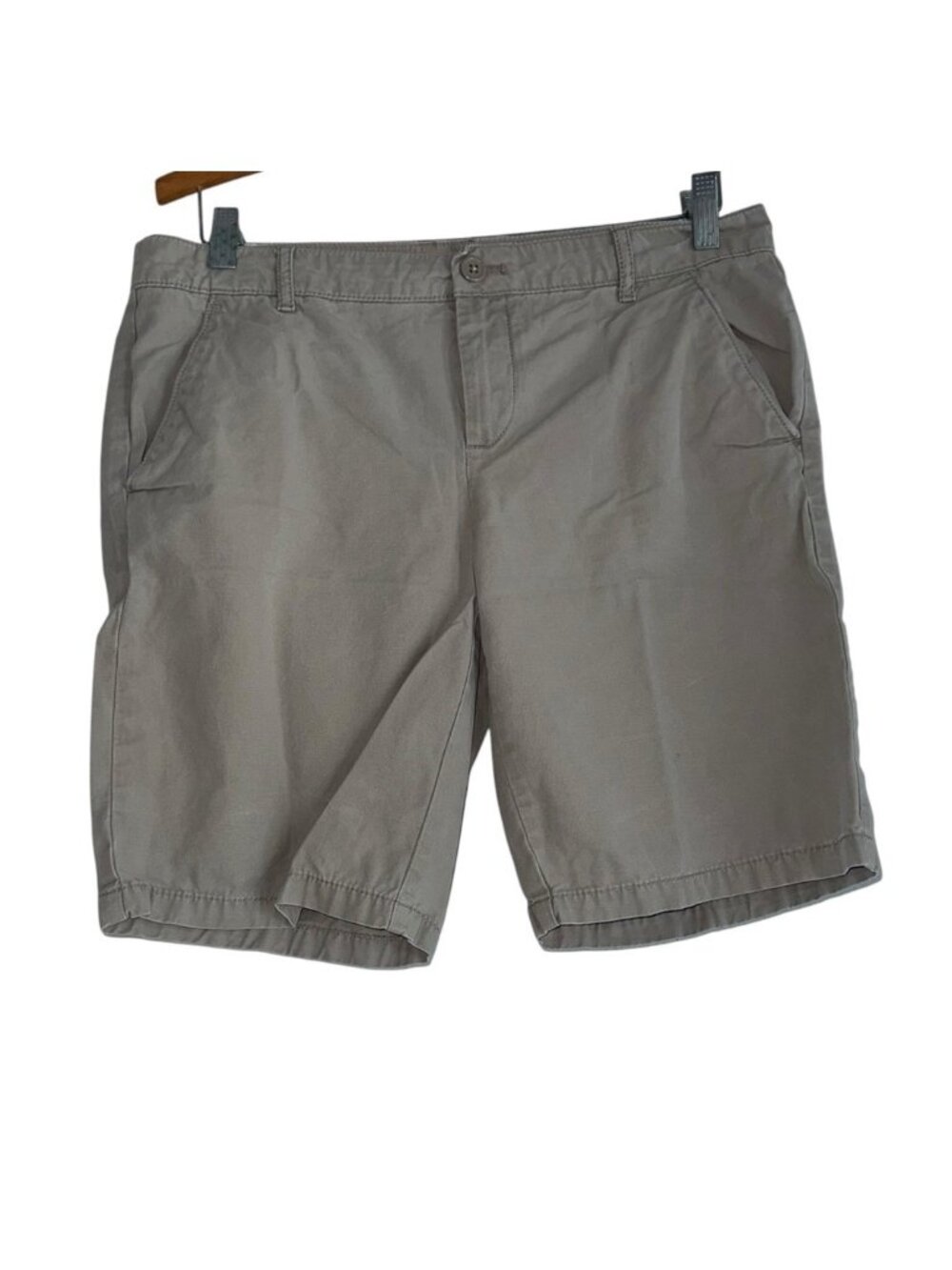 Gap Womens Bermuda Chino Shorts Sz 6 Beige 100% Cotton Preppy Safari